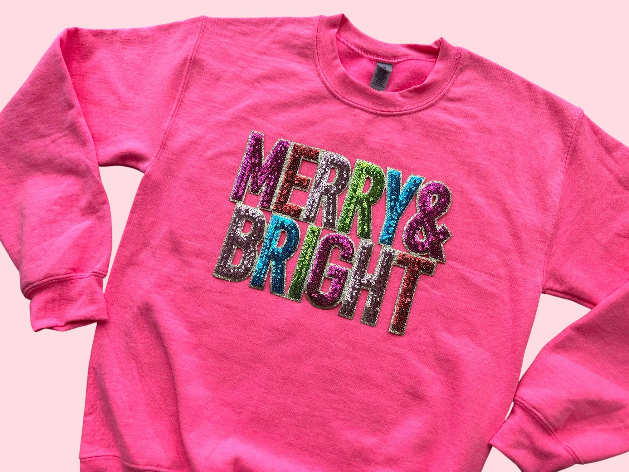 Rosie Posie Patches - Wholesale Patch - Merry & Bright Colorful Christmas Sequin Iron On Patch1