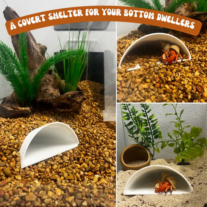 Chatelet - Wholesale Pet Toy - Not Cat/Dog - Aquarium or Terrarium Pocket Cave | Minimalist Shelter Cave for Fish, Shrimp, Reptiles, Amphibians, & More!