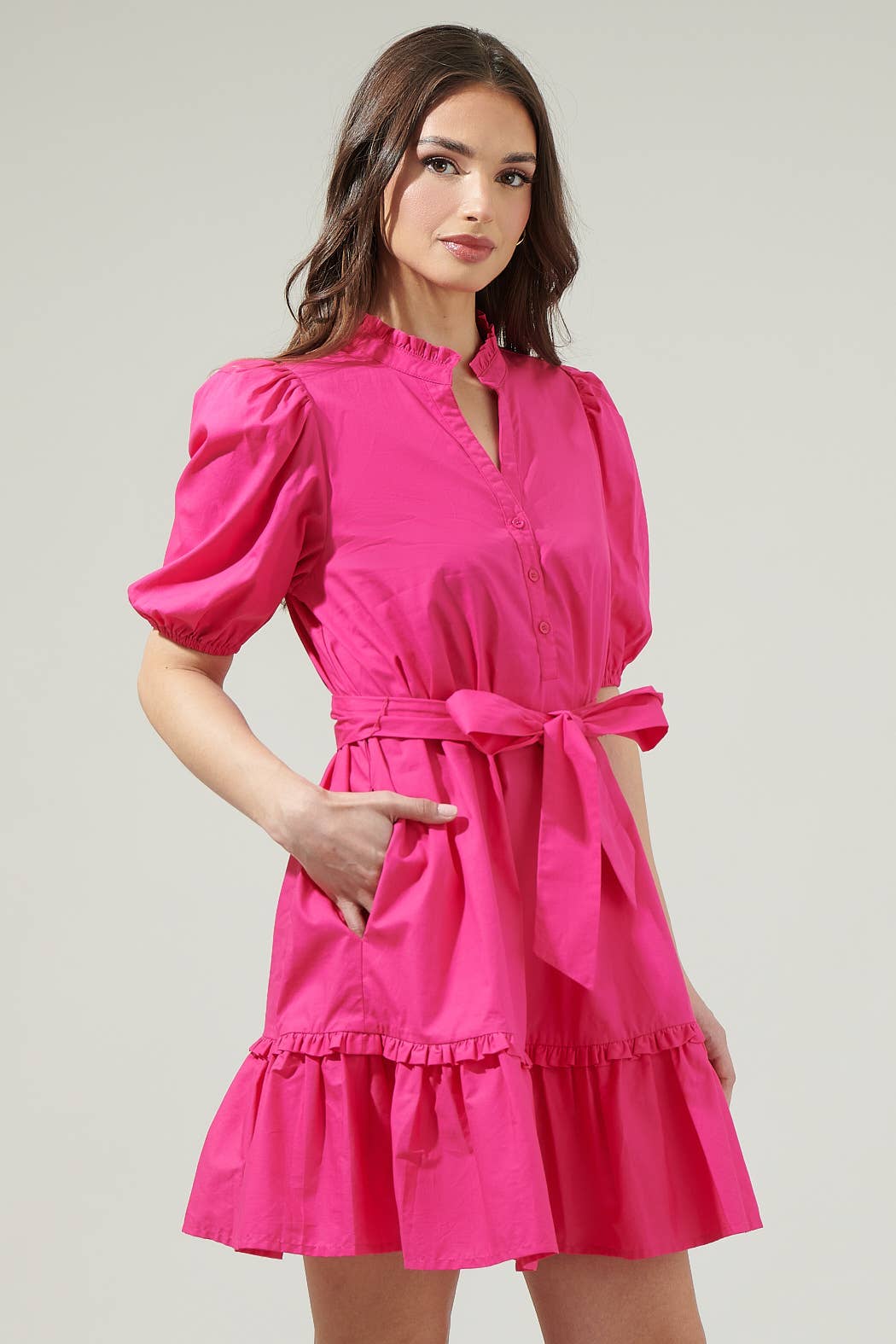 Sugarlips - Wholesale Dress - Women's - Sasha Split Neck Shift Mini Dress6