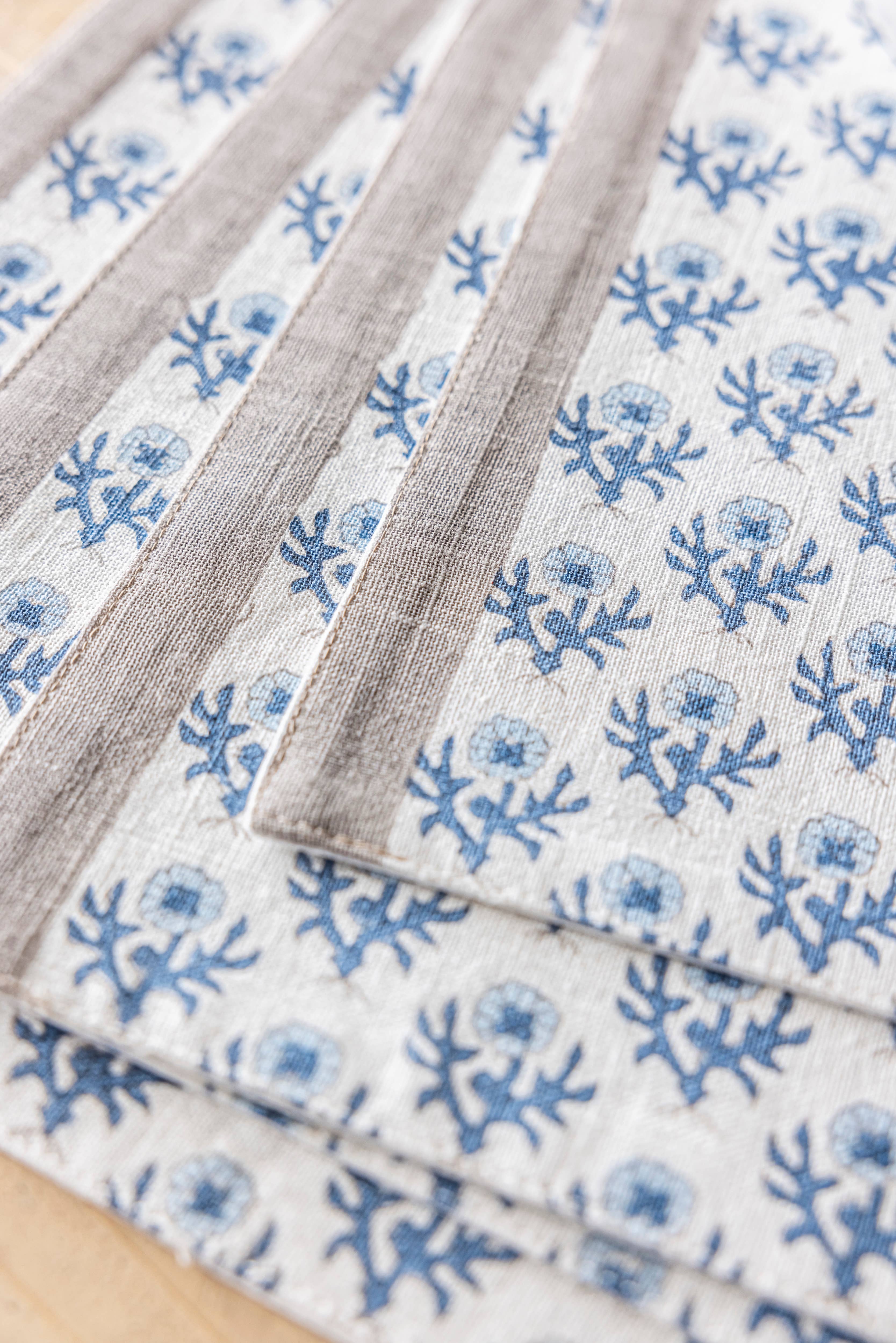 over&back - Wholesale Placemat - Artisan Hand-Blocked Placemats – 100% Cotton – Set of 433