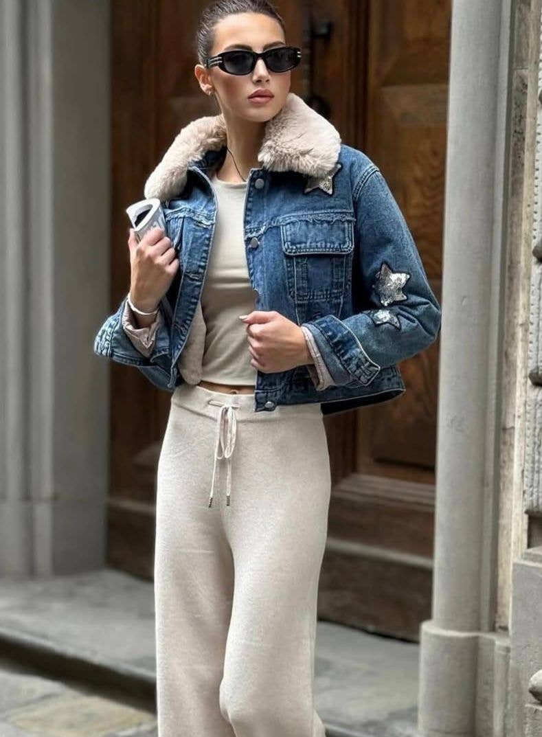 sole – Engroshandel Denimjakke - Dame – Denimjakke med palietter3