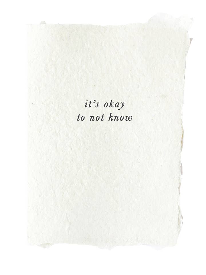 it's okay to not know card for wholesale by farmette