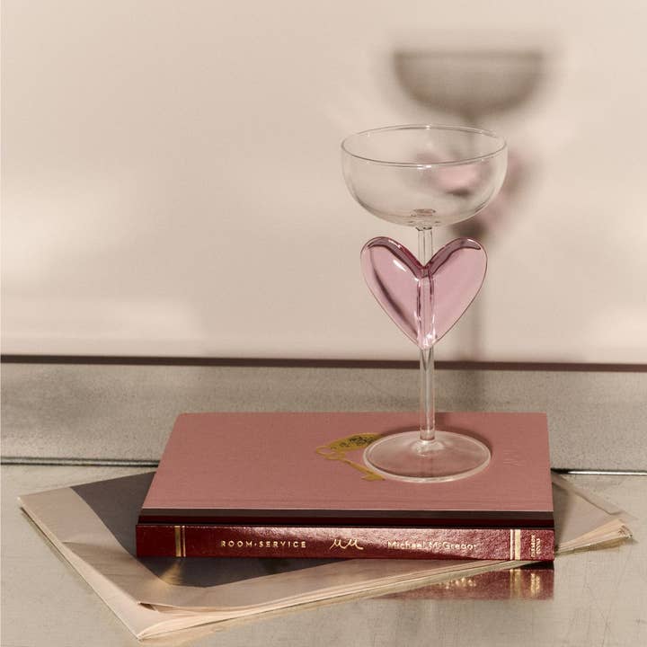 Lepelclub - Wholesale Cocktail/Liquor Glass - Heart Coupe Pink3