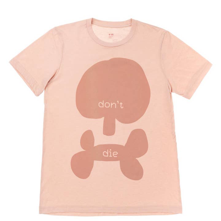 Camiseta «Don't Die», diseño de calavera, color rosa para venta al por mayor de OMAMImini