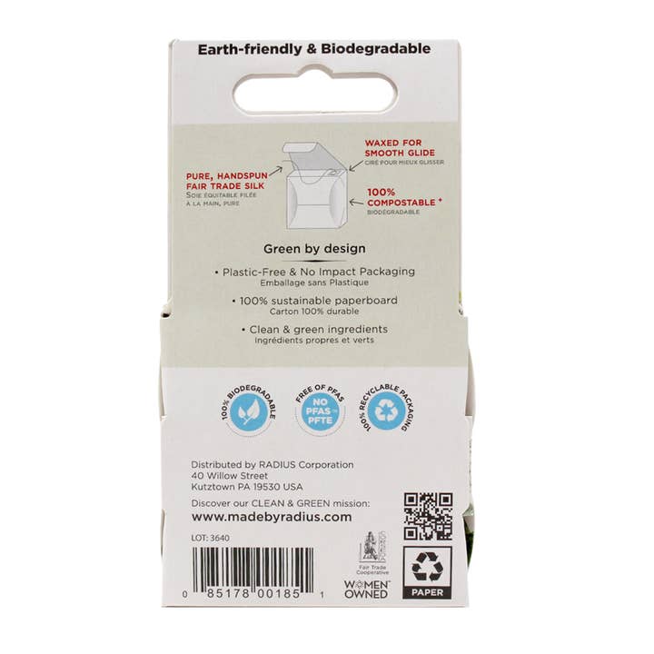 RADIUS - Wholesale Floss - Natural Biodegradable Unscented Silk, 33yd3