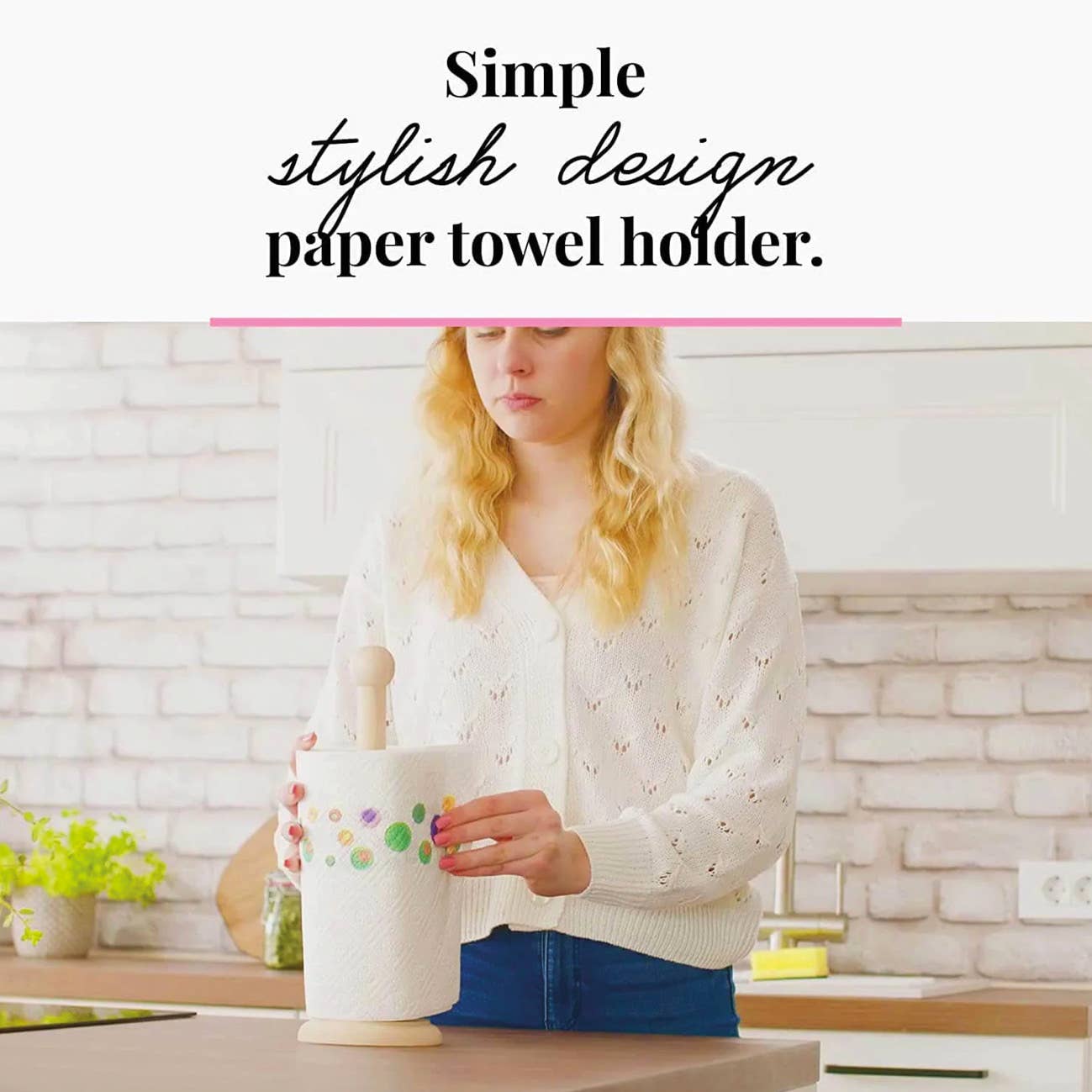 Tuuli GmbH - Wholesale Paper Towel Holder - Wooden Kitchen Roll Holder - Paper Towel Holder 35 x 12 cm4