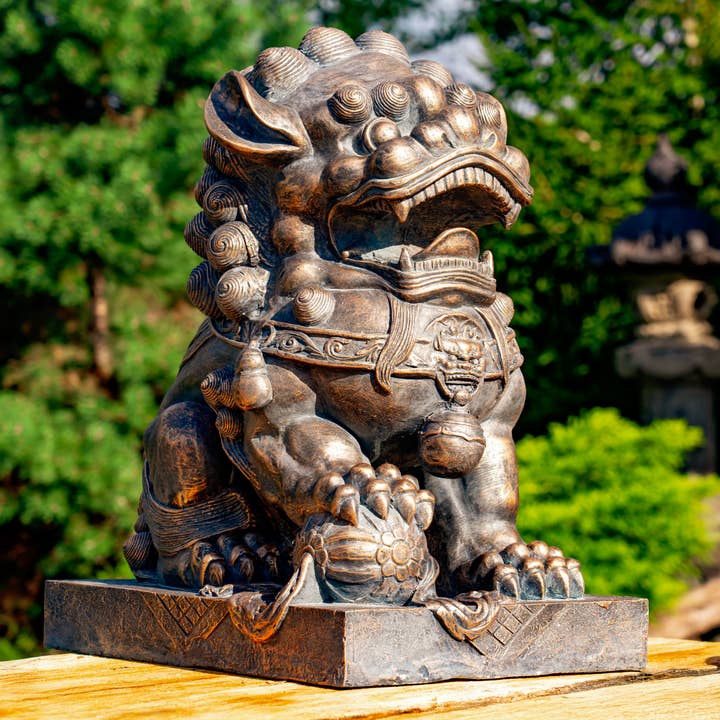 Zaer Ltd. International - Wholesale Sculpture - Magnesium Foo Dog Statues "Gan & An" 2PC/Set- Options7