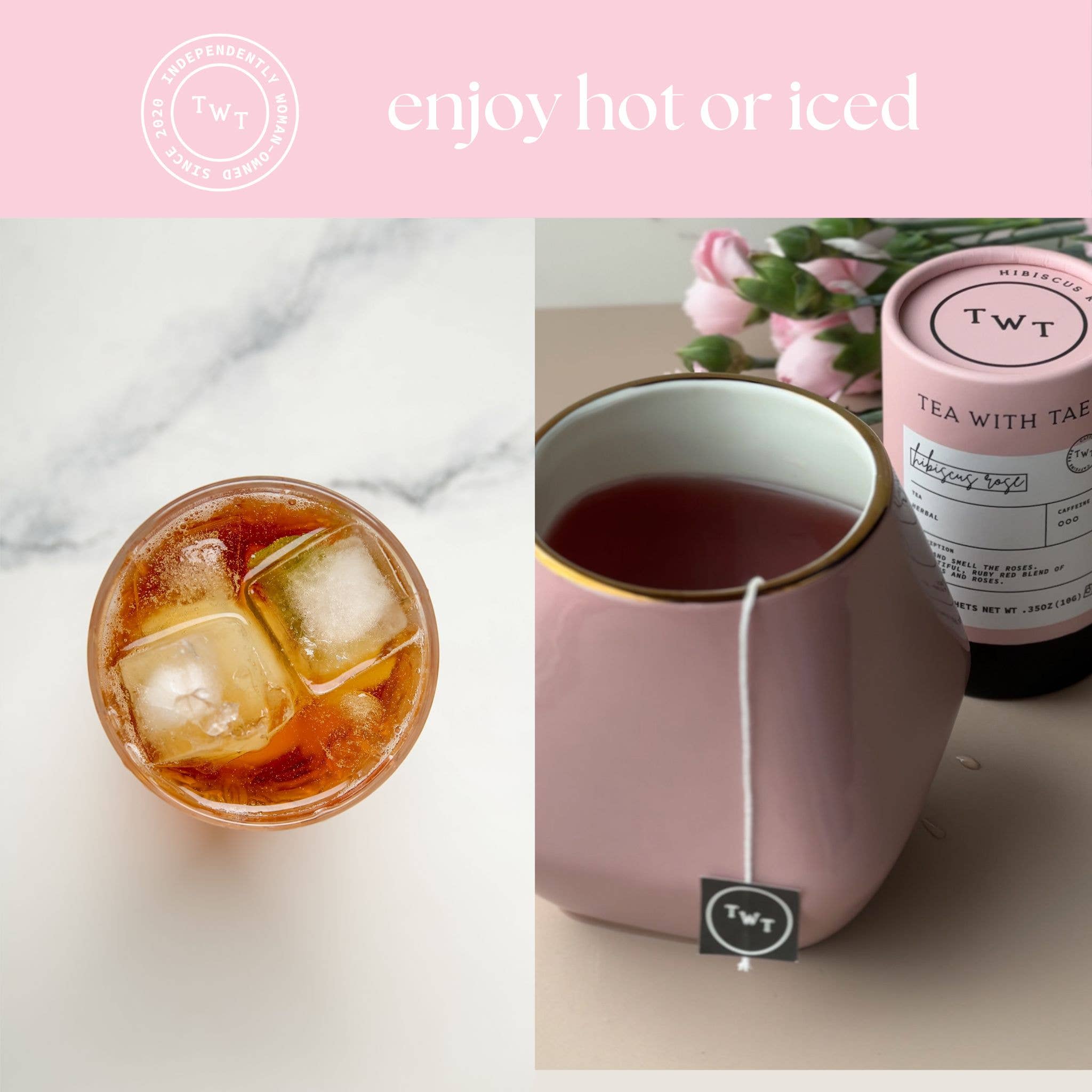 Tea with Tae - Wholesale Theezakjes - Hibiscusroos Kruidenthee Mini Cadeaubuis (5 theezakjes)6