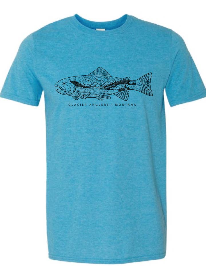 River Run Graphic T-shirt for wholesale by Wild West Shirt Company