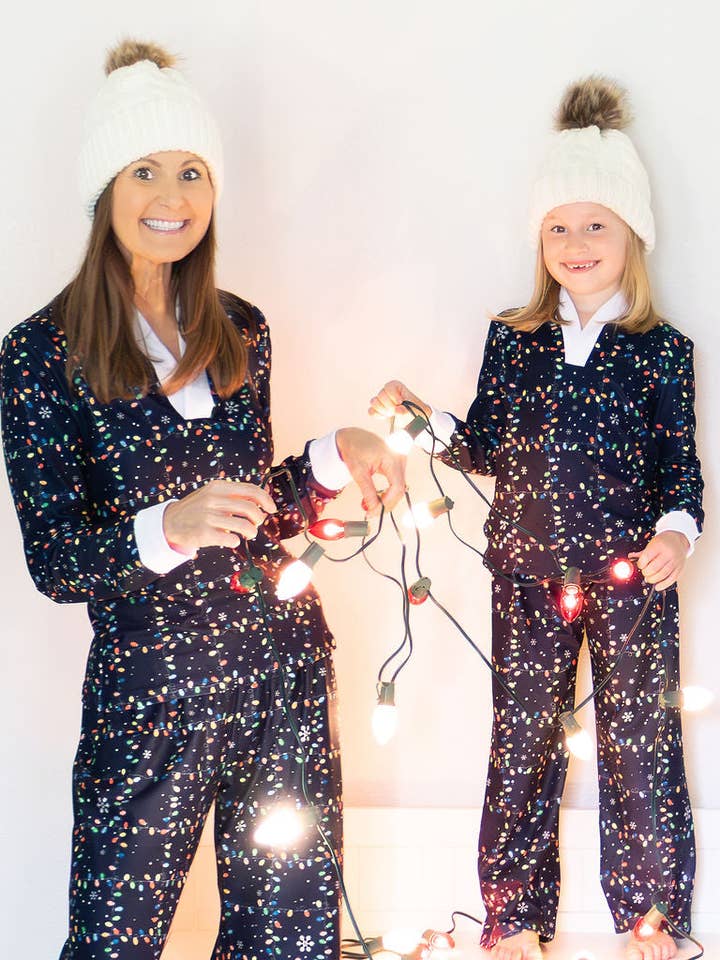 Set da salotto a gamba larga - Luci di Natale Lounge per le festività per la vendita all'ingrosso da parte di Sugar Bee Clothing