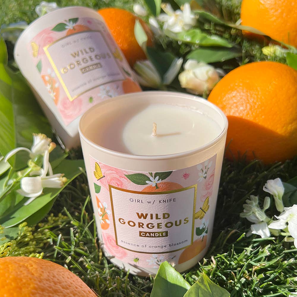 Girl w/ Knife - Wholesale Jar/Filled Candle - Wild Gorgeous Candle - Essence of Orange Blossom (soy coco)6
