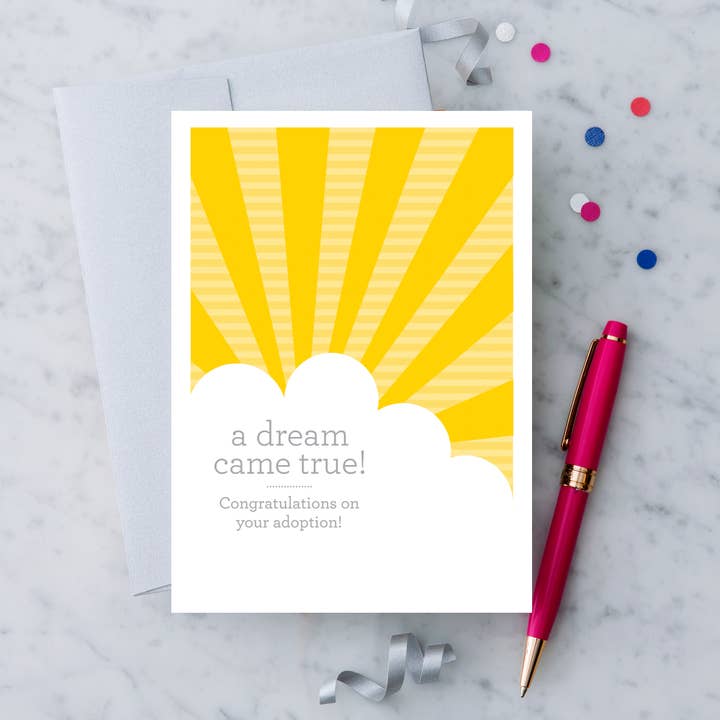 BB08 - "Congratulations on Adoption " Greeting Card. for wholesale by Design With Heart