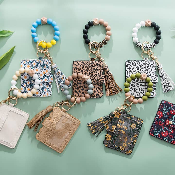 Sparkle Being - Wholesale Wristlet - Silicone Wristlet Wallet Keychain - Cute Card Holder Case
