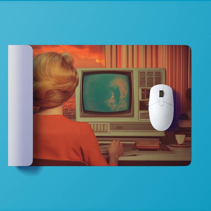 Computer Collage Mauspad - 70er für den Großhandel von reetro