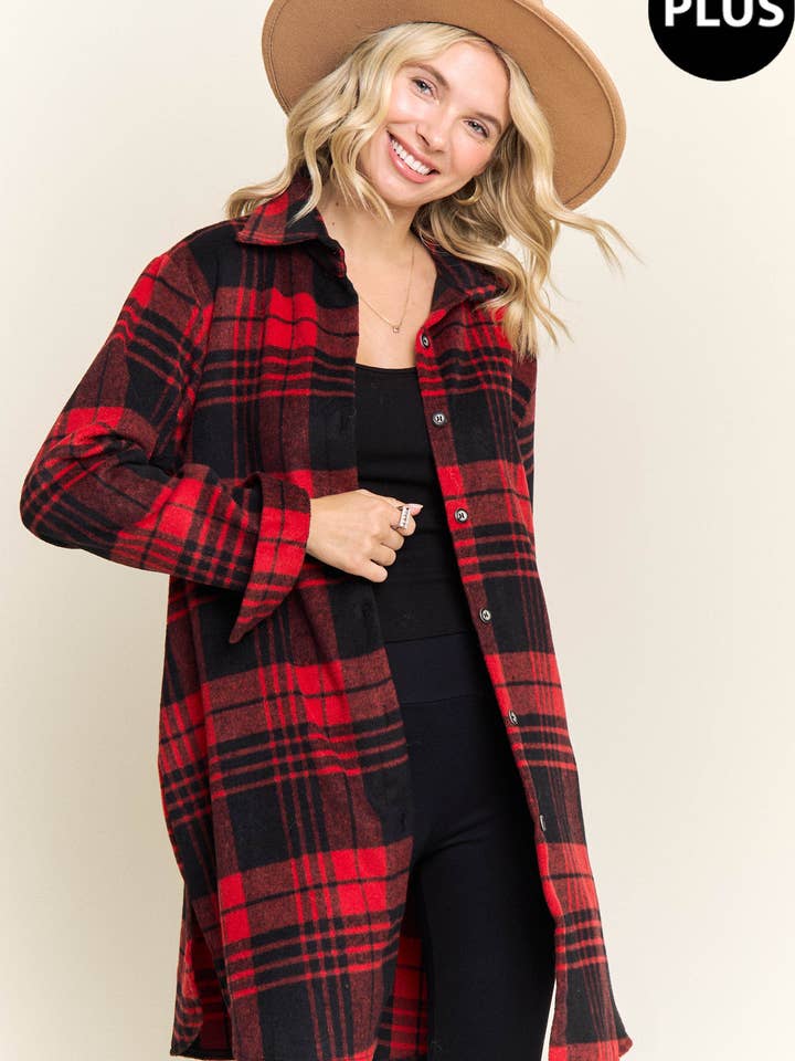 LEJ1987X- PLUS SIZE FLANELLBØJLE for engroshandel hos Madelyn