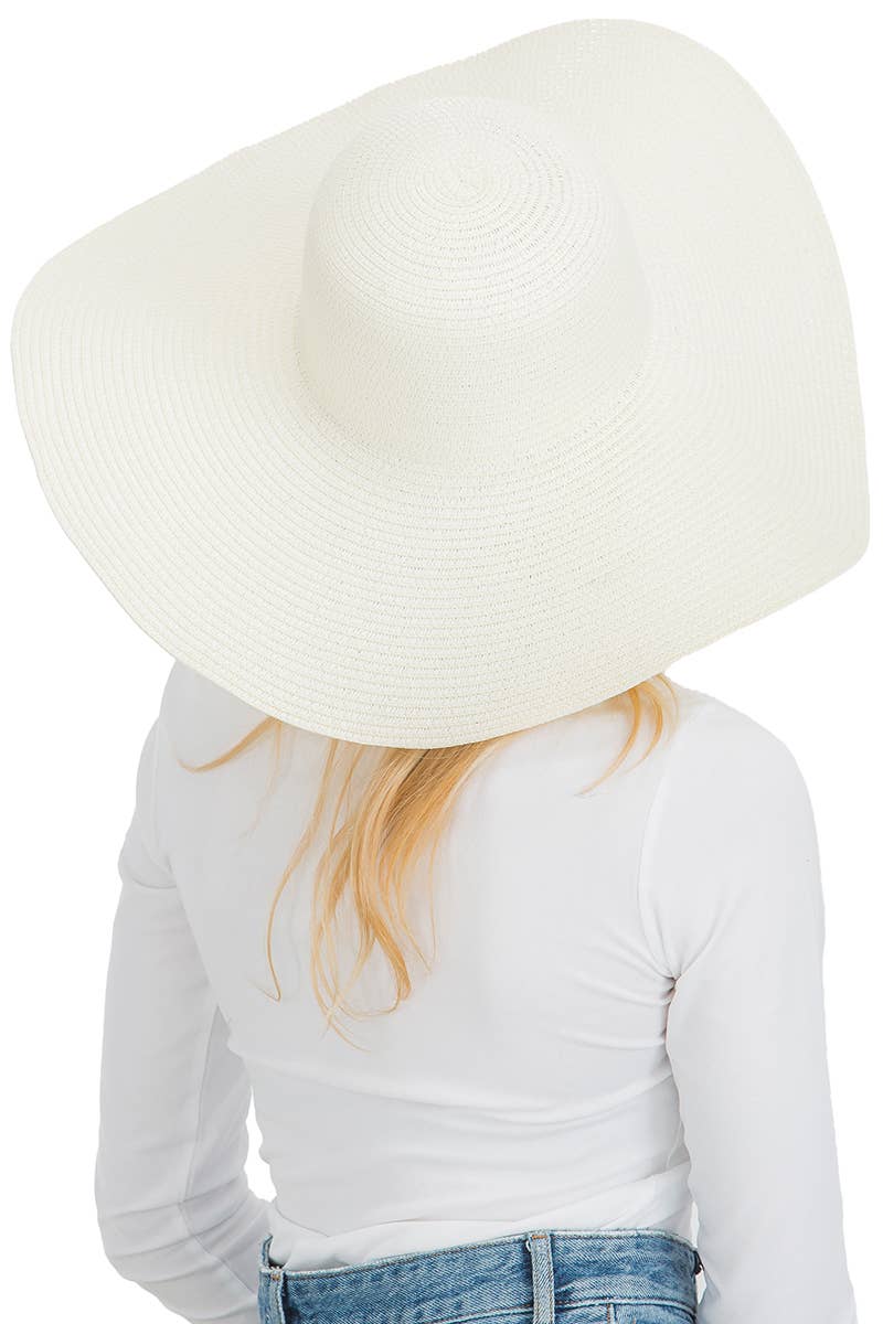 Cap Zone - Venta al por mayor Sombrero de paja - Mujer - Sombrero de sol de paja con tejido apretado, color sólido y ala ancha flexible32