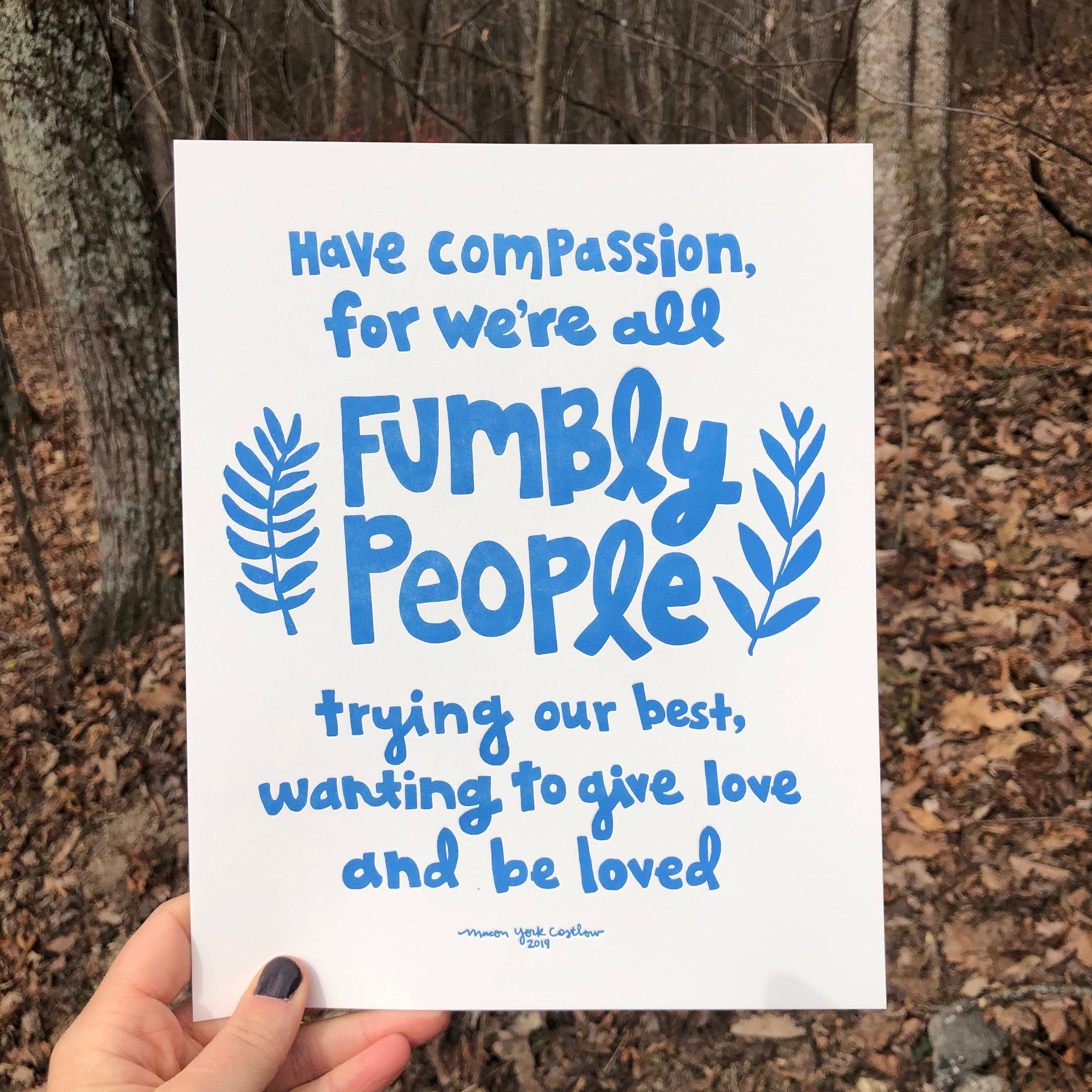 Macon York Press - Wholesale Kunstprint - Kunstdruk, 8x10: Kunstdruk van Fumbly People1