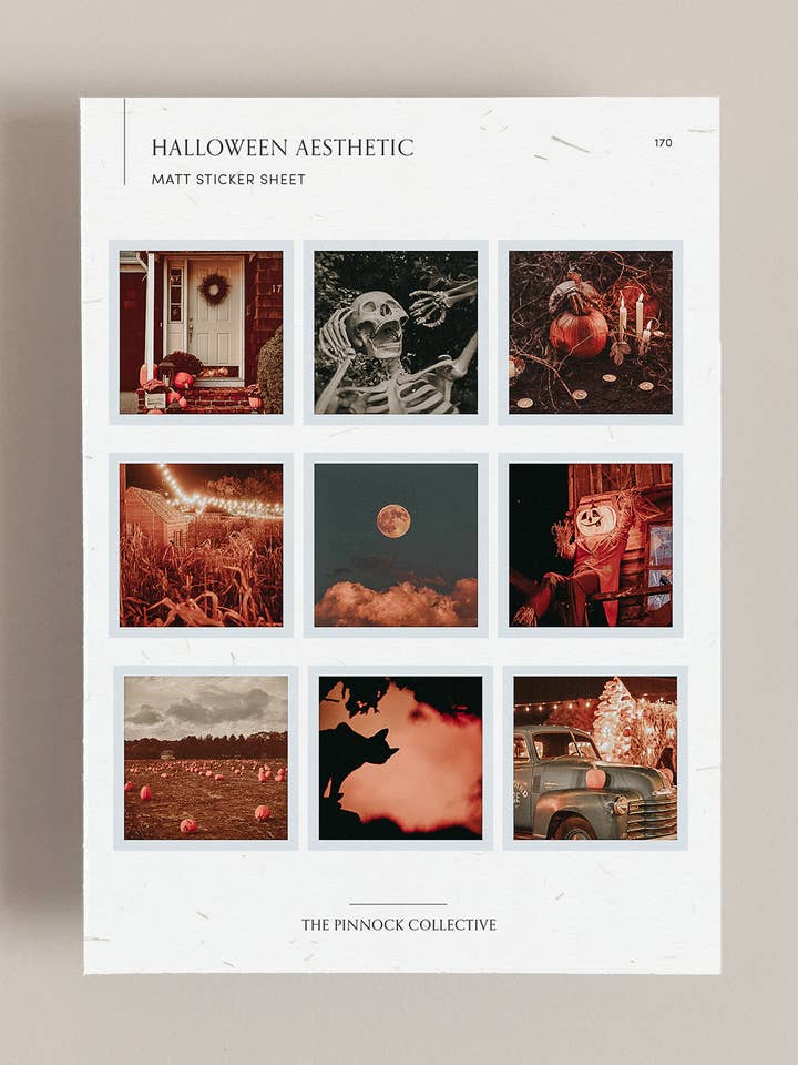 Halloween Themed Sticker Sheet for wholesale by The Pinnock Collective