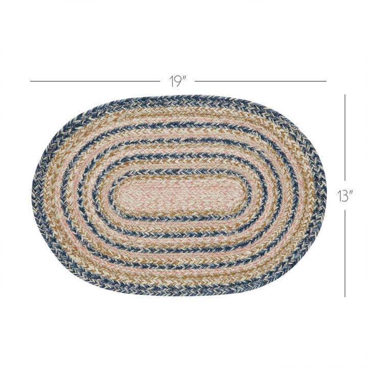 VHC Brands - Wholesale Placemat - Kaila Jute Oval Placemat 13x192