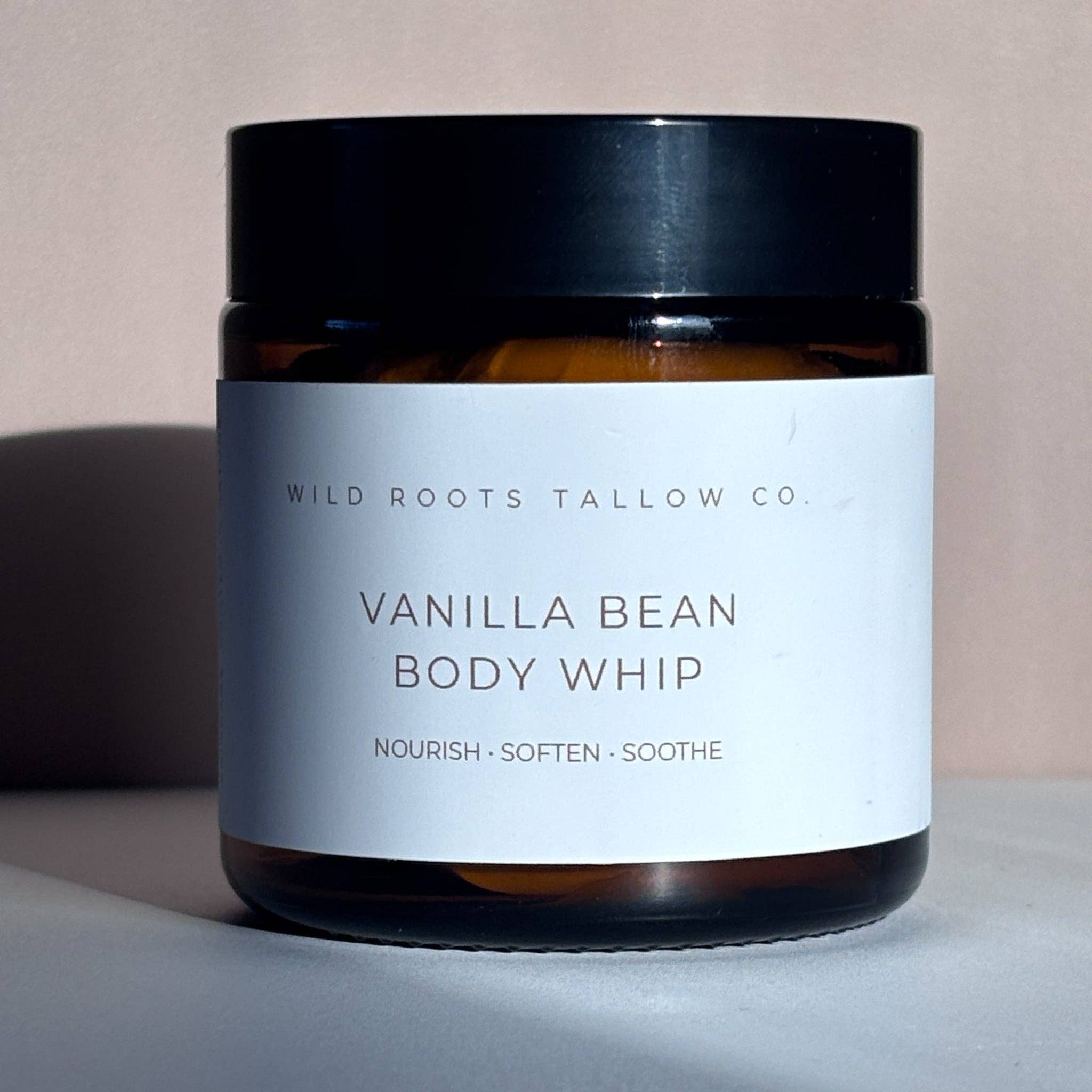 Wild Roots Tallow Co. – wholesale Kroppsbalsam/Smör – Vaniljböninfuserad Talg Body Whip | UTAN ETERISK OLJA