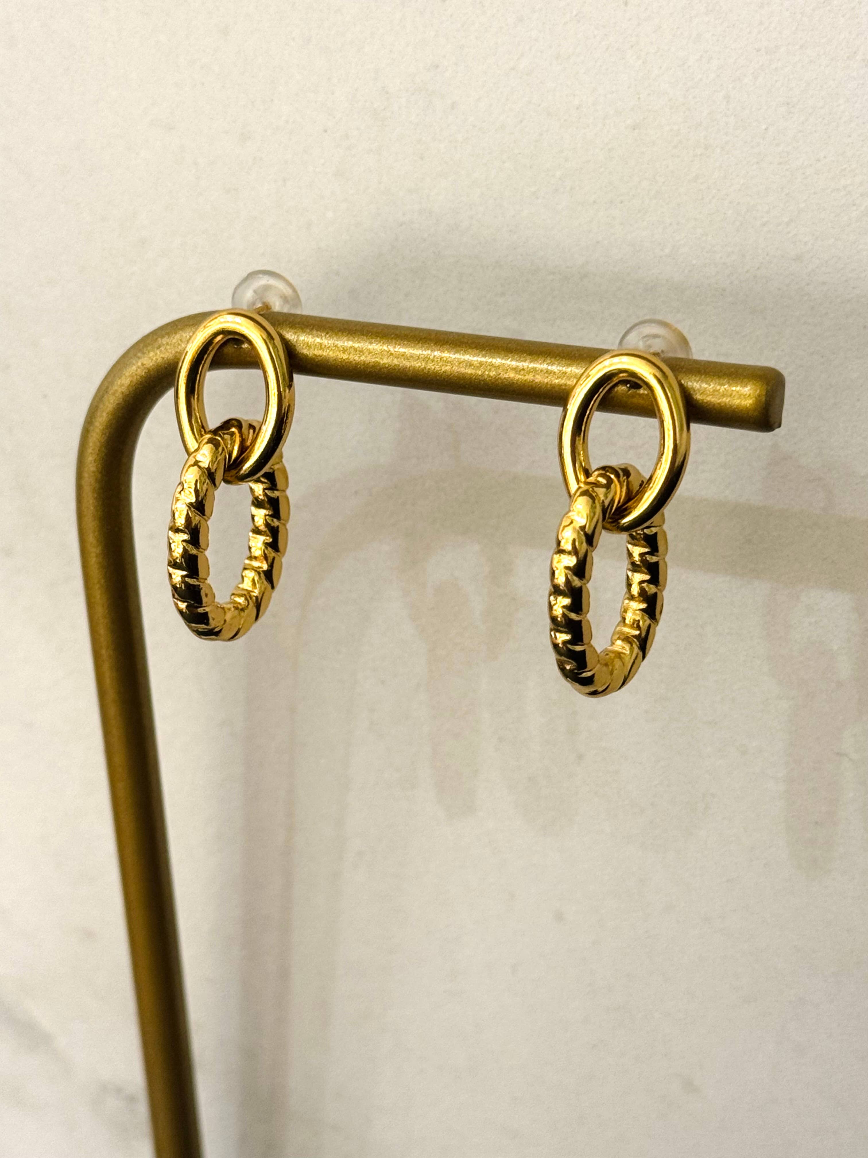 Cassette Barcelona - Wholesale Dangle Earrings - Duo Stainless Steel Earrings  0