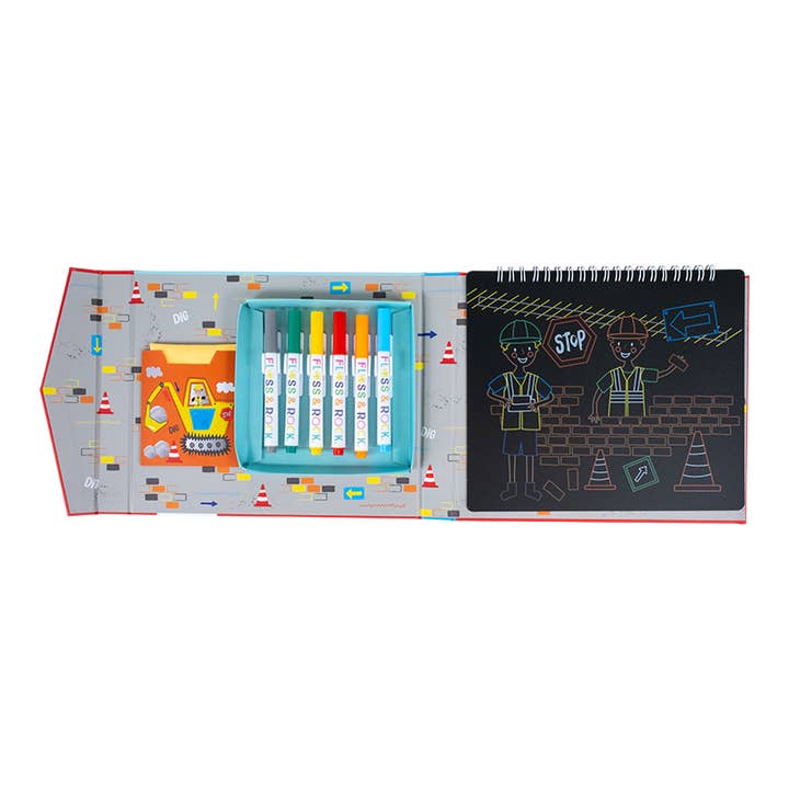 Construction Chalkboard Sketchbook for wholesale by Floss and Rock - UK/EU