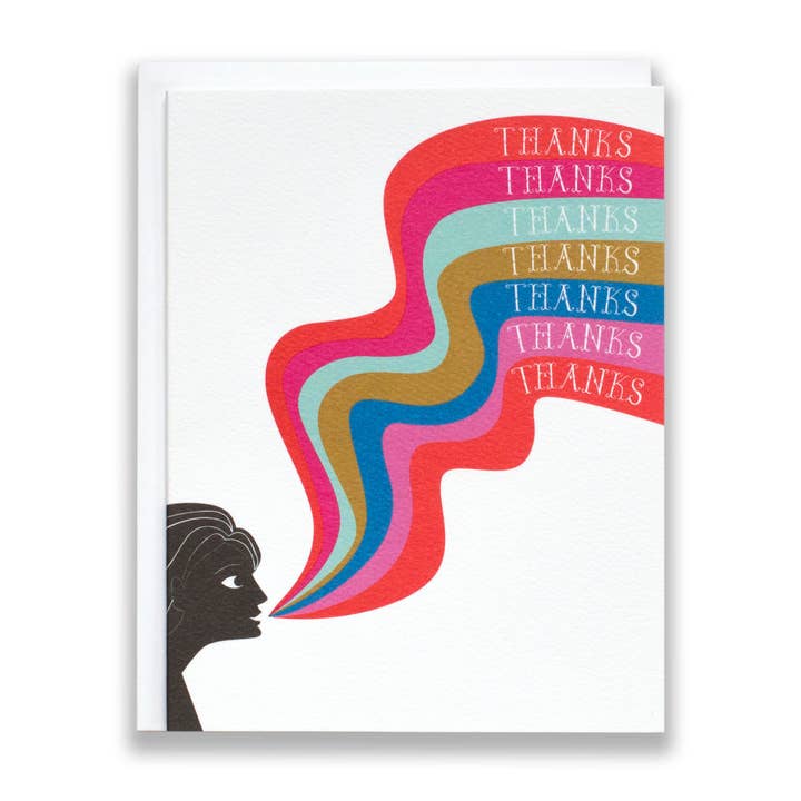 A Rainbow of Thanks Note Card for wholesale by Banquet Workshop