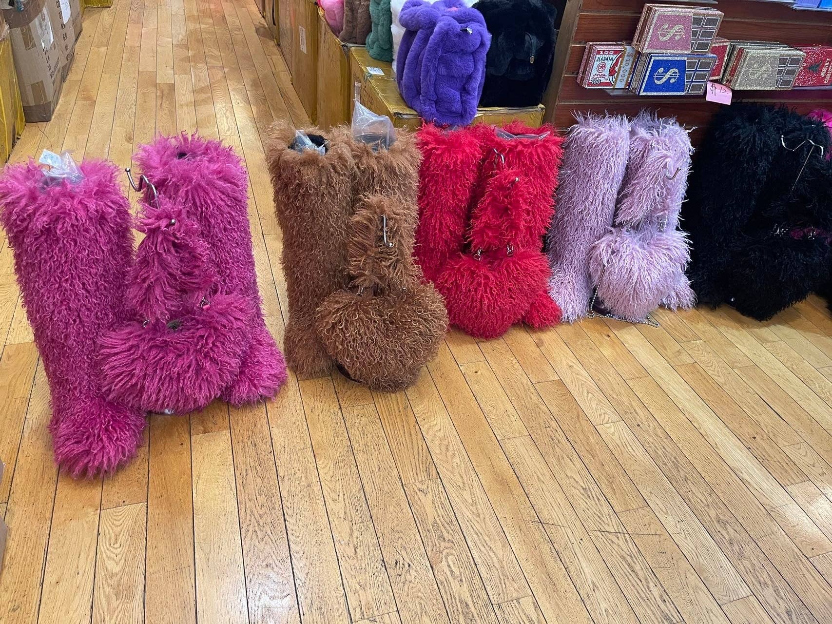 MB Fashion Wholesale - Wholesale Boots - Women's - Every Fashion Knee-High Fluffy Faux Fur Statement Boots 008 RA6