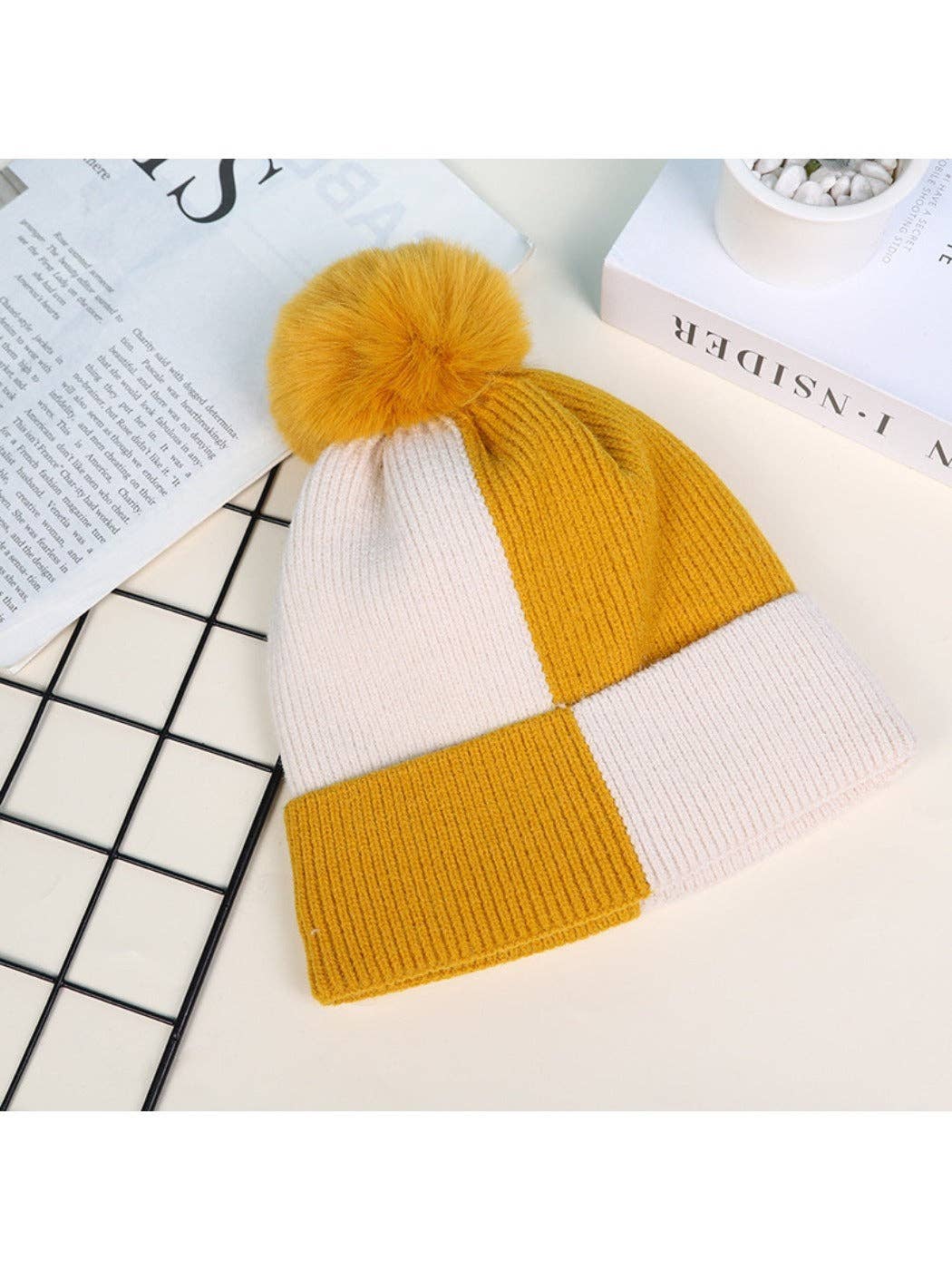 Funkyrel® Atzbranding Limited – wholesale Beanie – Women's – Haila - Women's Knitted Beanie with Pom Pom7