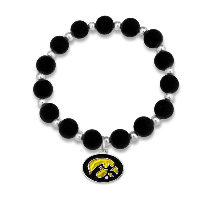 From The Heart - Wholesale Beaded Bracelet - Iowa Hawkeyes Zoey Bracelet