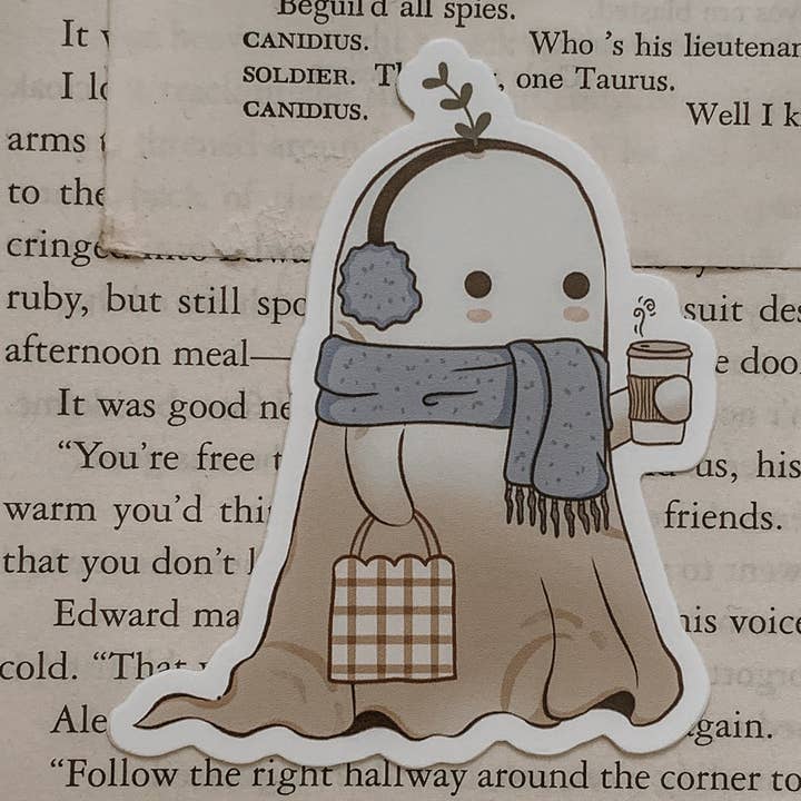 Cello in Winter Vinyl Sticker for wholesale by Savannah Scribbles Shop