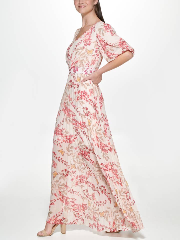 Kensie- Beautiful Butterfly Maxi Dress for wholesale by Kensie & Siena