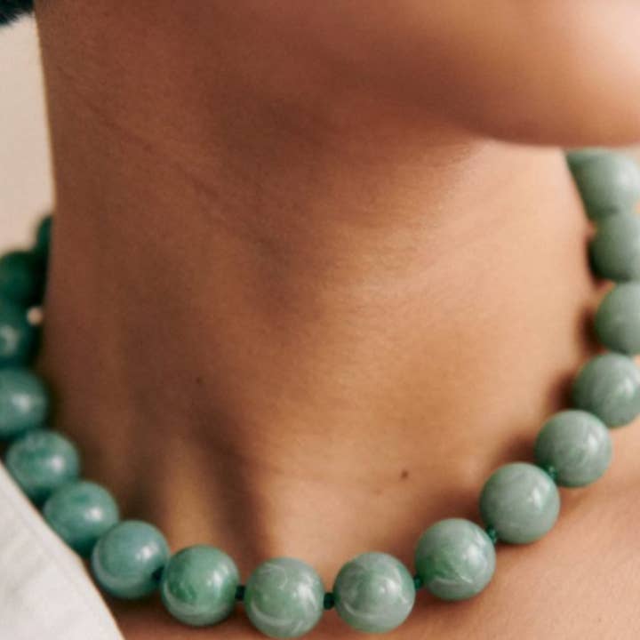 Été Pärlhalsband med PVD-sjömanslås för wholesale av HoopLa