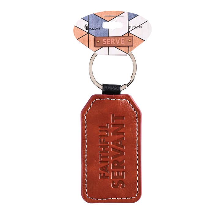 Dicksons - Wholesale Keychain - Unisex - Keyring Faithful Servant Faux Leather
