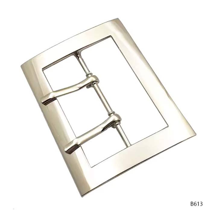 60mm Double Pin Zinc Alloy Belt Buckle for Leather Bags for wholesale by Radyan Fabrics
