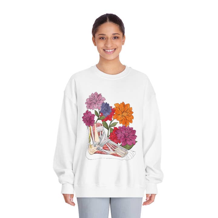 Sudadera Foot Anatomy Flower con cuello para venta al por mayor de LimenDime Market