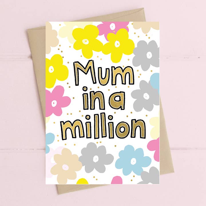 Mum In A Million - Greetings Card for wholesale by Dandelion Stationery