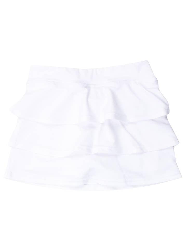 Girls White Tiered Active Skort for wholesale on Faire