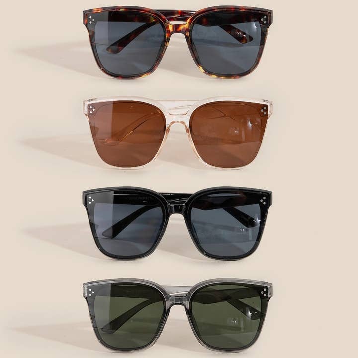 MULTI Acetate Square Frame Sunglasses for wholesale on Faire