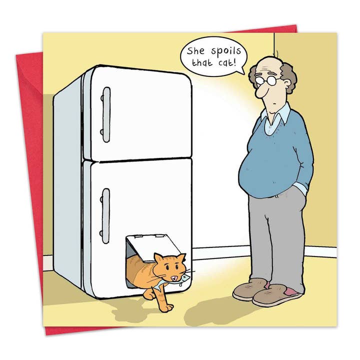 Spoil That Cat - Funny Cat Card for wholesale by Twizler Ltd