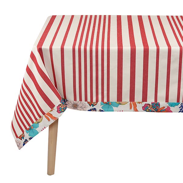 ADOUR SCARLET RED TABLECLOTH/FLOWERS for wholesale by Artiga