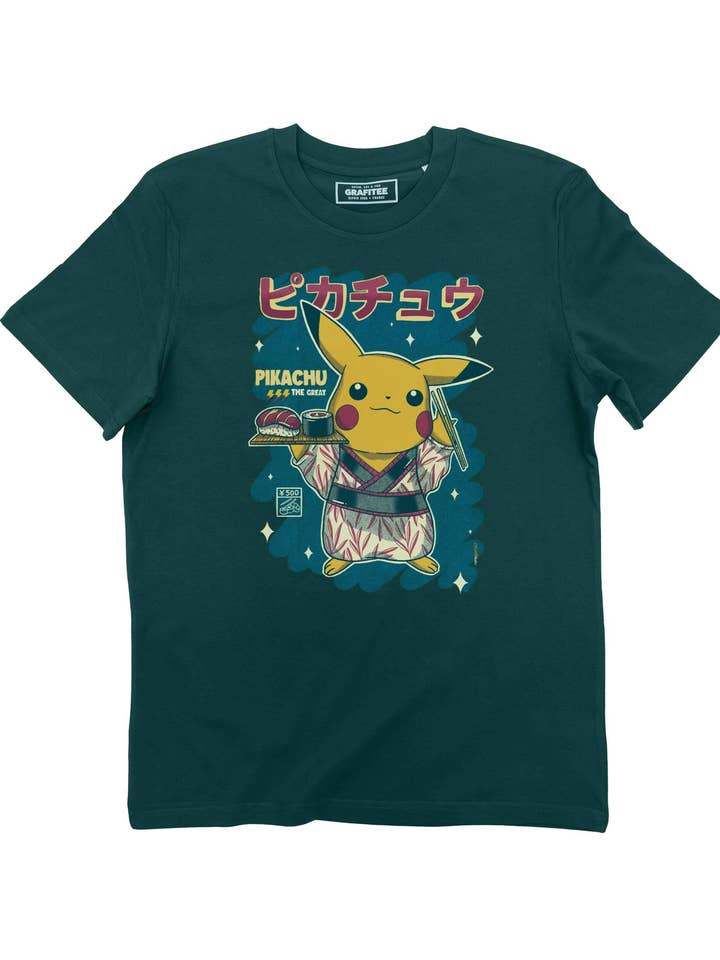 Camiseta Pikachu Sushi - Camiseta con estampado de Pokémon Sushi para venta al por mayor de Grafitee