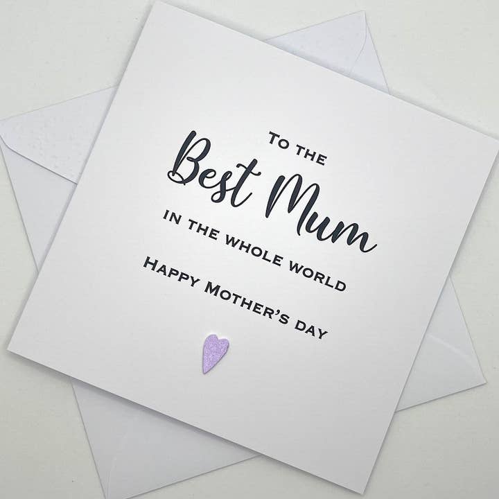 Mother's Day Card. To the Best Mum in the Whole World for wholesale by Looks Inviting