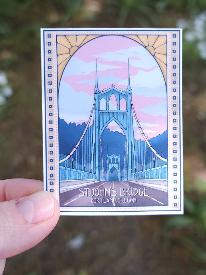 St. John's Bridge: Portland, Oregon for wholesale by Eliza Illustrated