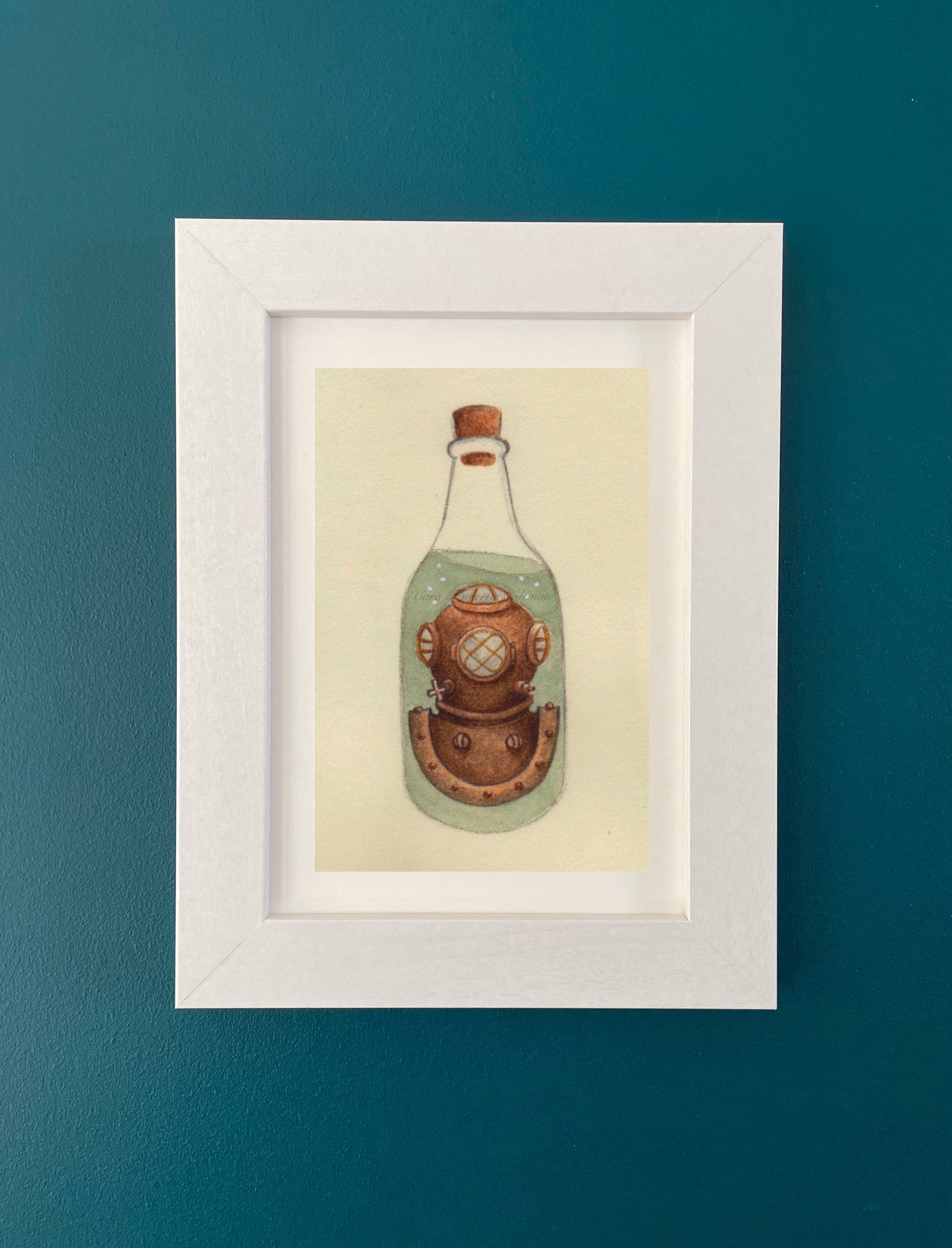 Little Bear Illustration - Wholesale Art Print - The Diver Fine Art Print1