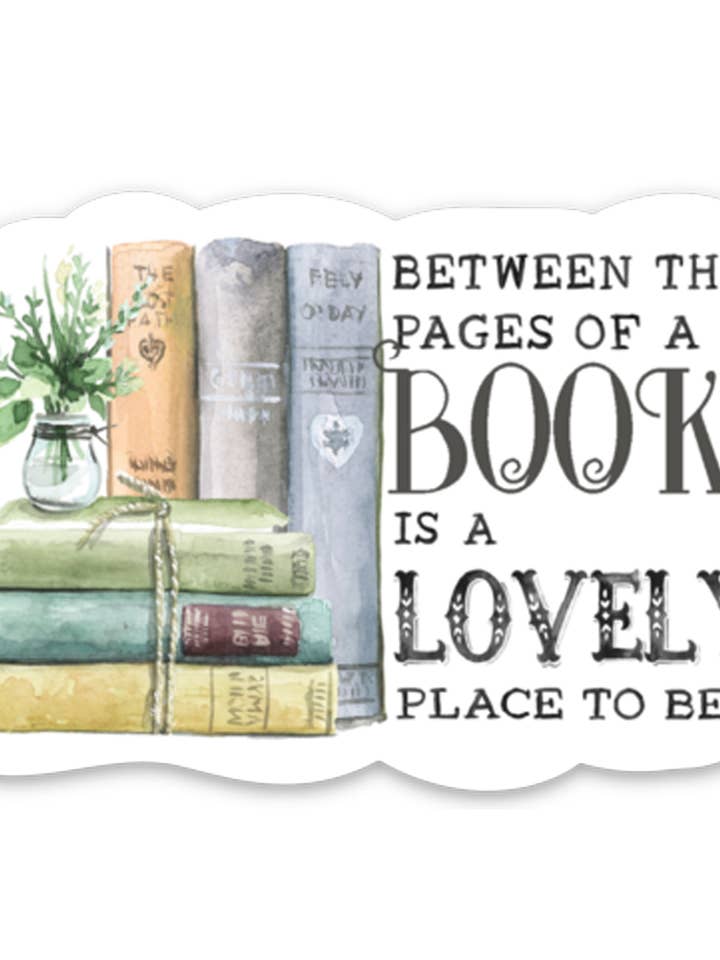 Between the Pages of a Book Sticker for wholesale by Lizzy & Grace