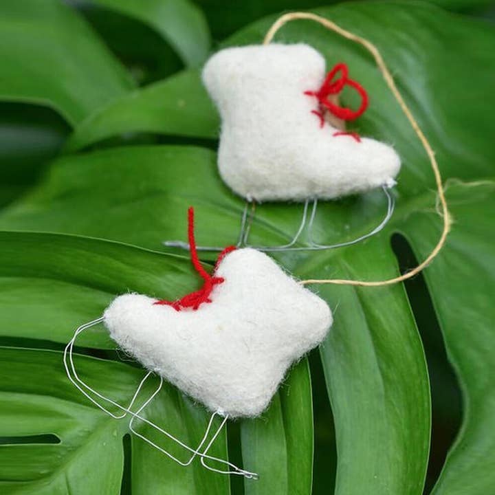 Jul Ice Skate Filt Ornamenter for engroshandel hos IndieRoots