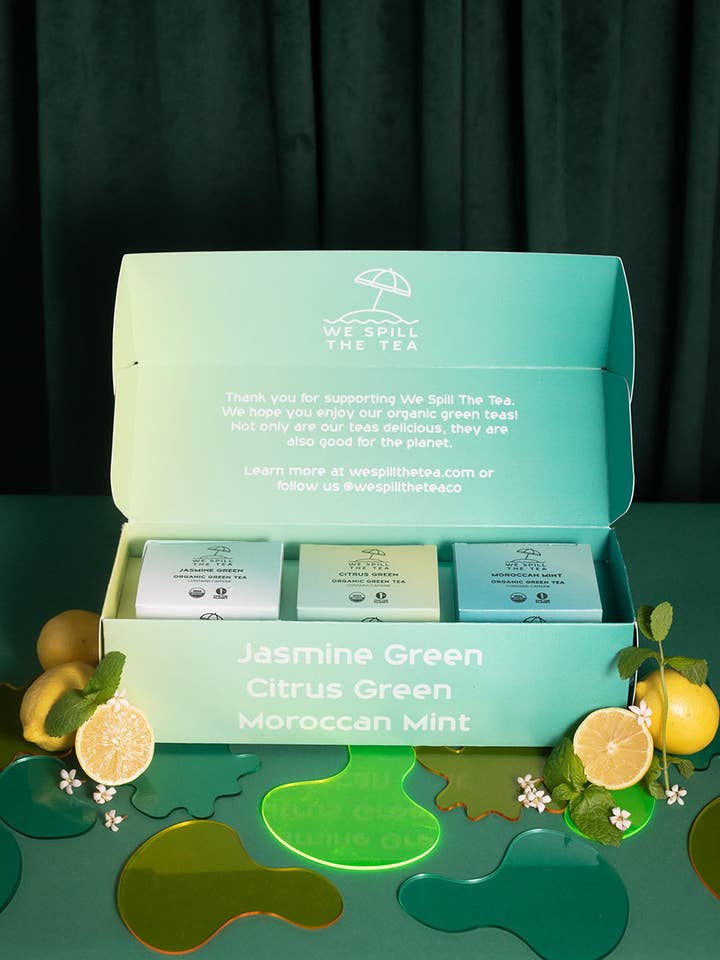 Sampler de Thé Vert Bio pour la vente par We Spill the Tea