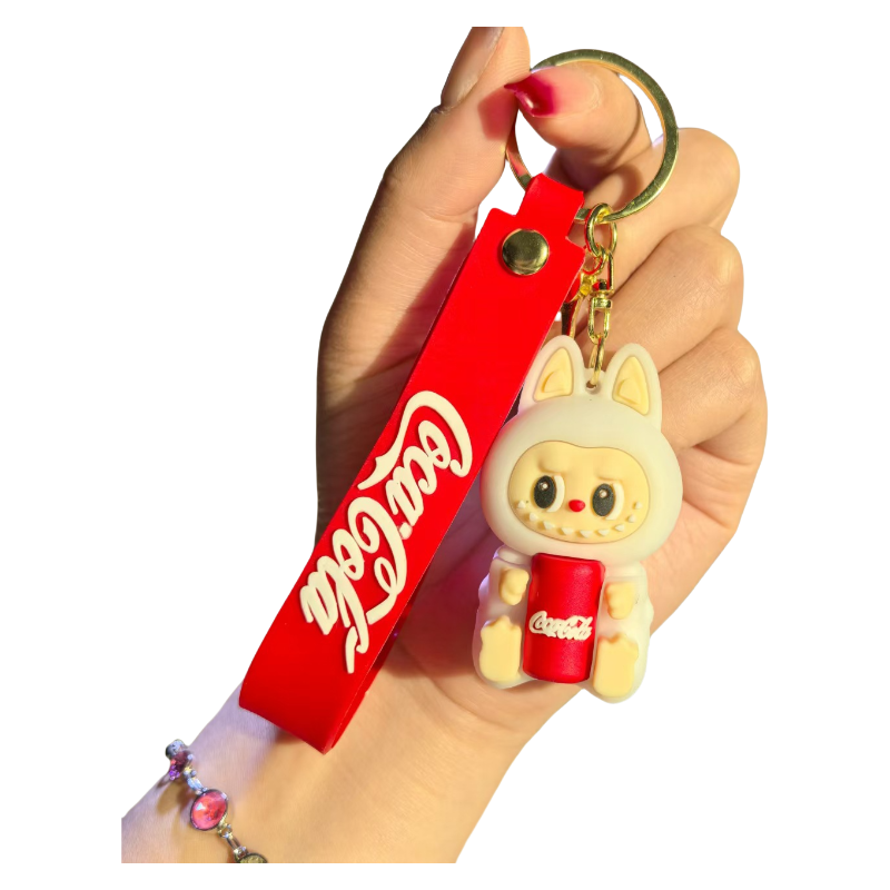 Auraquise - Wholesale Keychain - Kids - Monster Cola Shape Silicone Keychain Various Character3