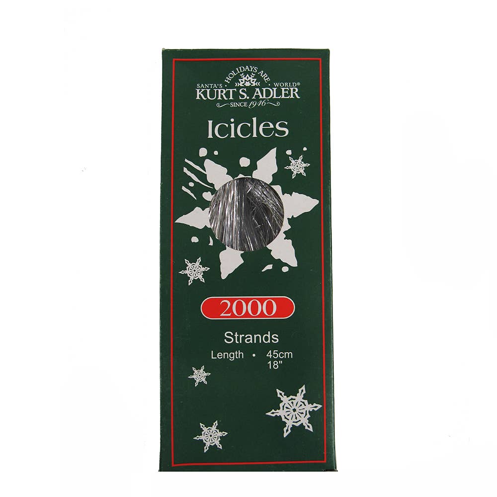 Kurt S. Adler, Inc. - Wholesale String Lights - 18" 2000 SILVER ICICLE STRANDS0